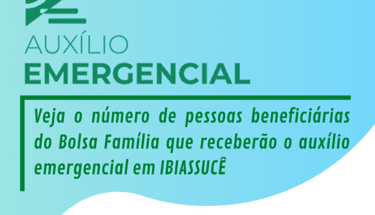Veja o número de pessoas beneficiárias da Bolsa Família que receberão o auxílio emergencial na cidade