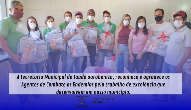 A Secretaria Municipal de Saúde parabeniza, reconhece e agradece os Agentes de Combate as Endemias pelo trabalho de excelência que desenvolvem em nosso município.